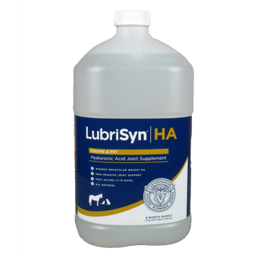 LubriSyn HA pet and equine gallon.